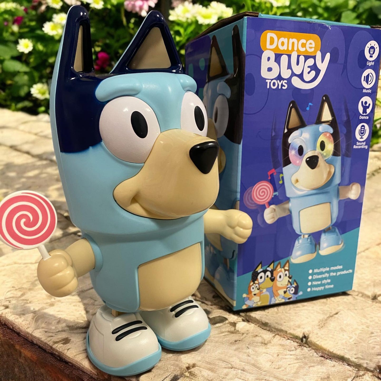 Muñeco Juguete Dance Bluey Bailarín Repite Voz + Pilas AAA con Cargador incluidos