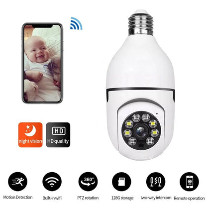 Camara Robotica Wifi Ip Bombillo Full Hd Seguridad 24/7 - Camva Store