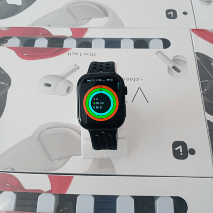 Combo Reloj Inteligente Audifonos Pulsos V11 Classic 10 En 1 - Camva Store