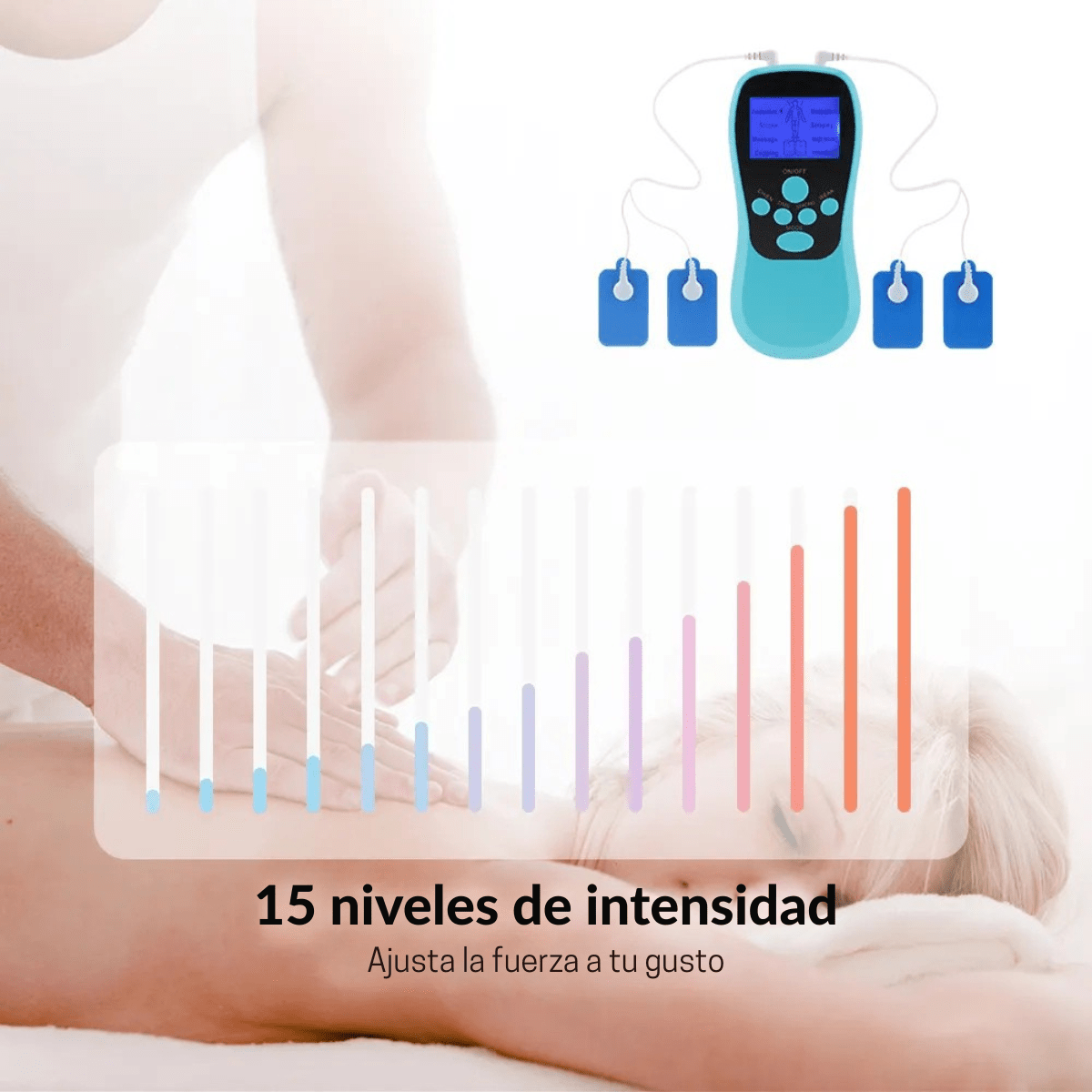 Estimulador Masajeador Muscular Eléctrico Fisioterapia 8 Electrodos - Camva Store