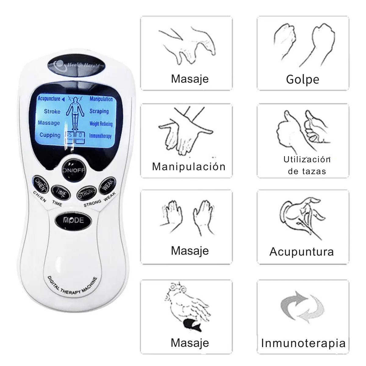 Gimnasia Pasiva 4 Electrodos Masaje Elimina Grasa Tonifica - Camva Store