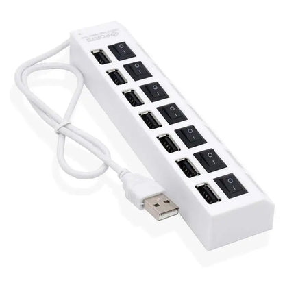 Hub Multipuerto Concentrador Usb 2.0 7 En 1 Adaptador Switch - Camva Store