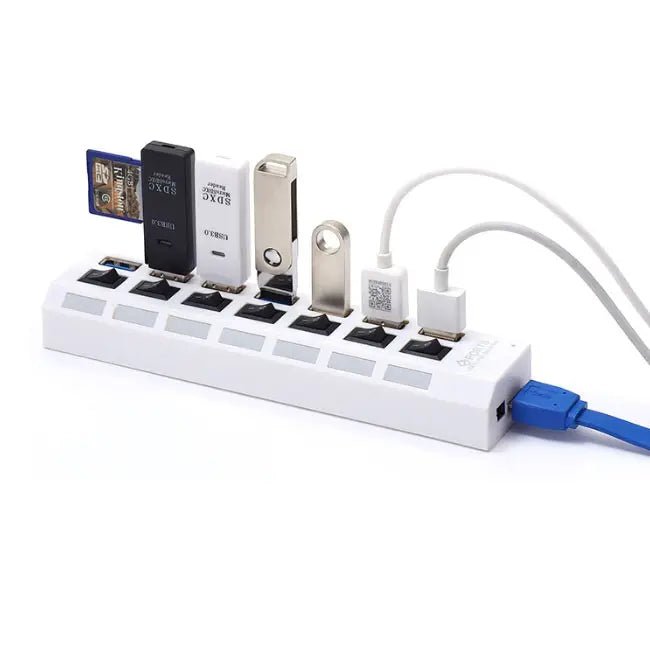 Hub Multipuerto Concentrador Usb 2.0 7 En 1 Adaptador Switch - Camva Store