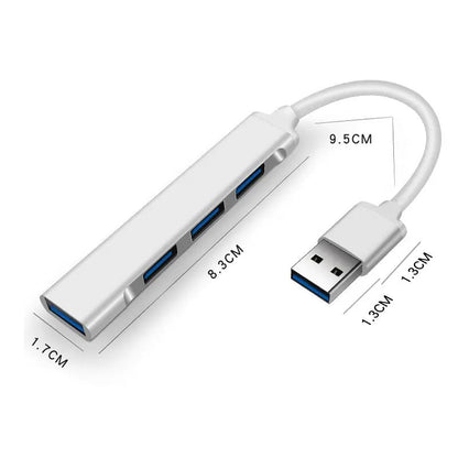 Hub Usb 3.0 De 4 Puertos Con Otg Tipo C - Metalico - Camva Store