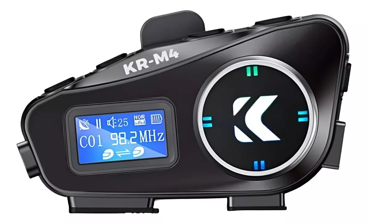 Intercomunicador Pantalla LCD KR - M4 Bluetooth Resistente al Agua Moto - Camva Store