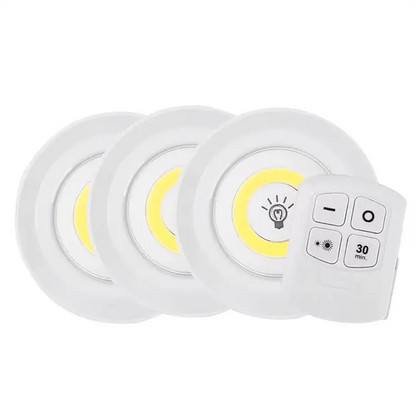 Juego Bombilla X3 Luces Led Inalámbrica Con Control De Mando - Camva Store