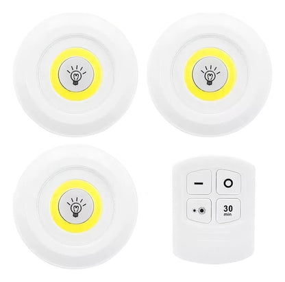 Juego Bombilla X3 Luces Led Inalámbrica Con Control De Mando - Camva Store