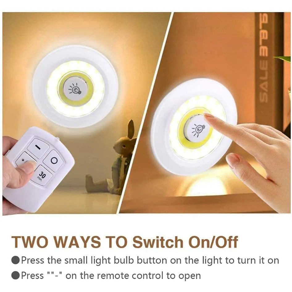 Juego Bombilla X3 Luces Led Inalámbrica Con Control De Mando - Camva Store