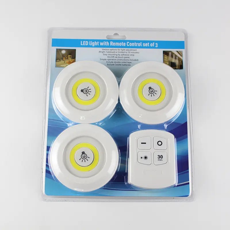 Juego Bombilla X3 Luces Led Inalámbrica Con Control De Mando - Camva Store