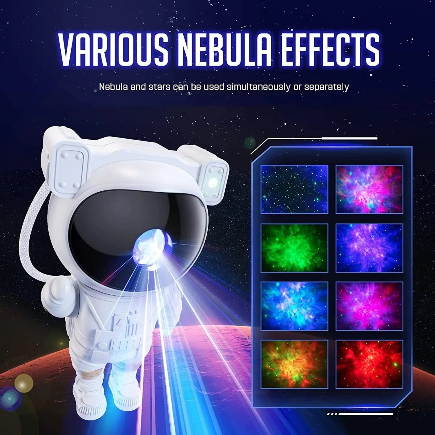 Lámpara De Astronauta, Proyector, Galaxia, Nebulosa, Estrella - Camva Store