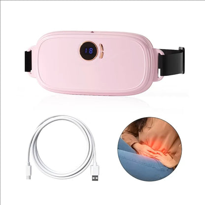 Cinturon Térmico Eléctrico Recargable Alivia Cólicos con función vibradora