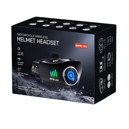 Intercomunicador Casco Moto Cámara Full HD Resistencia Agua