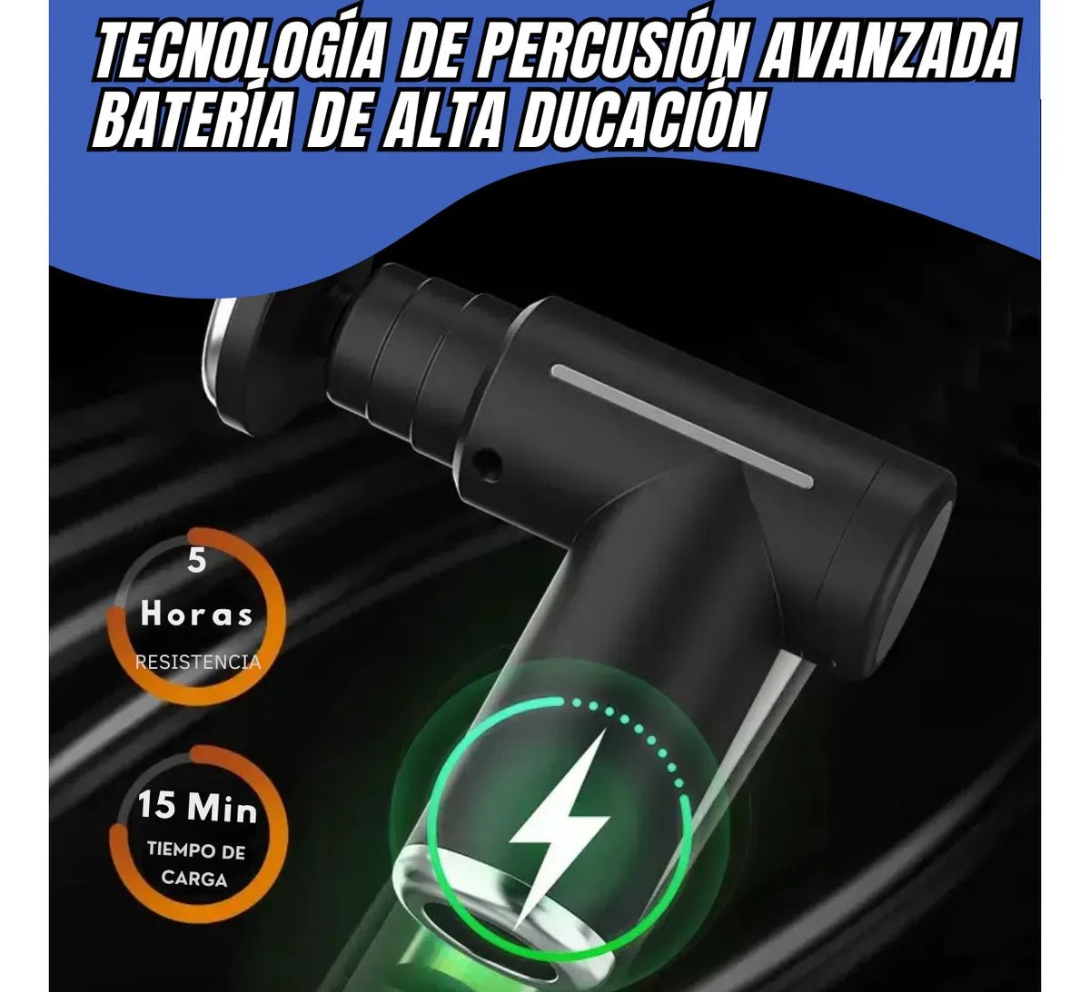 Masajeador Muscular Eléctrico Pistola Calor Frio 6 Cabezas - Camva Store