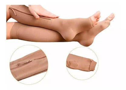 Medias de Compresión Anti - Varices con Cremallera – Mejora tu Circulación y Bienestar - Camva Store