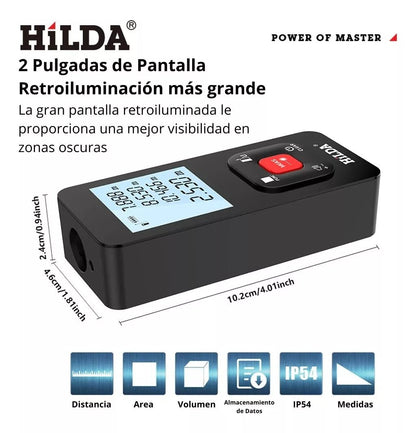 Metro Laser Digital Herramientas Medidor Recargable 50 Metros - Camva Store