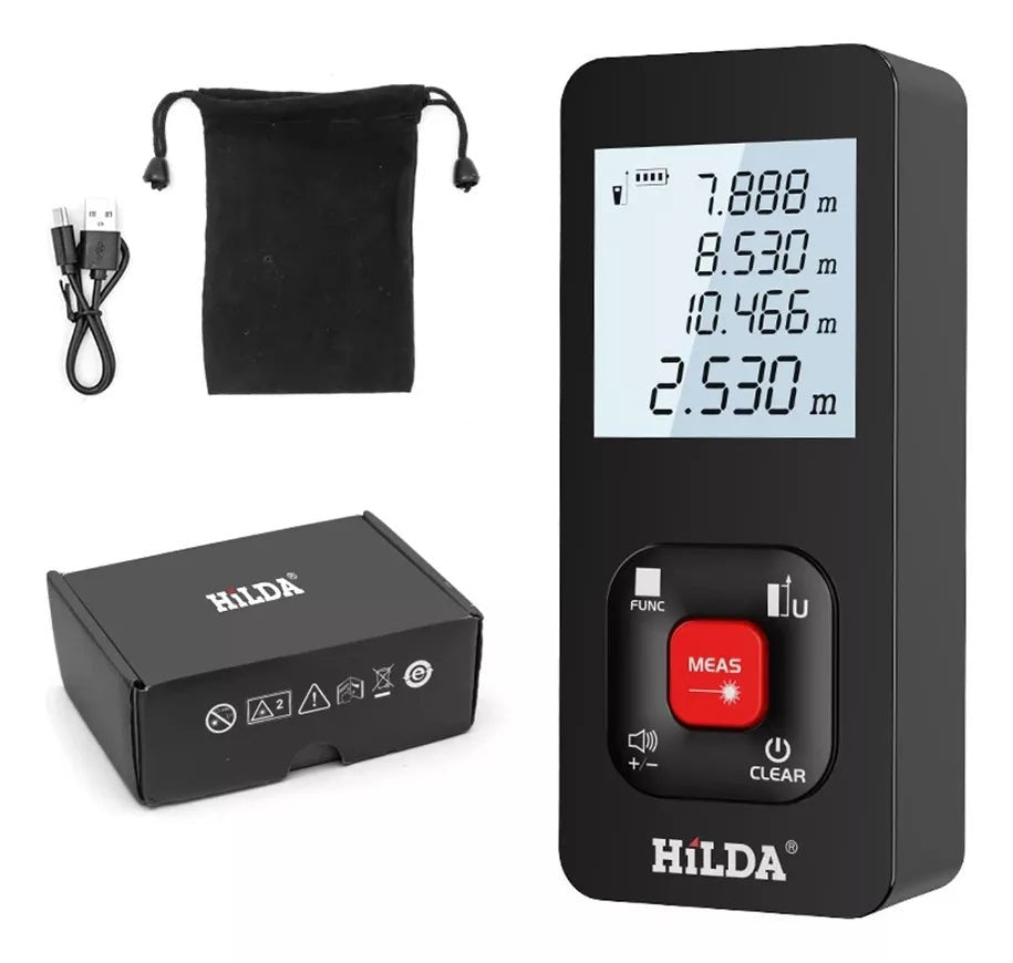 Metro Laser Digital Herramientas Medidor Recargable 50 Metros - Camva Store