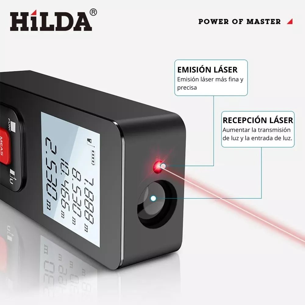 Metro Laser Digital Herramientas Medidor Recargable 50 Metros - Camva Store
