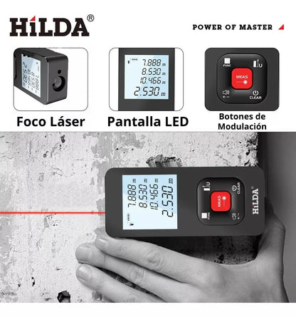 Metro Laser Digital Herramientas Medidor Recargable 50 Metros - Camva Store