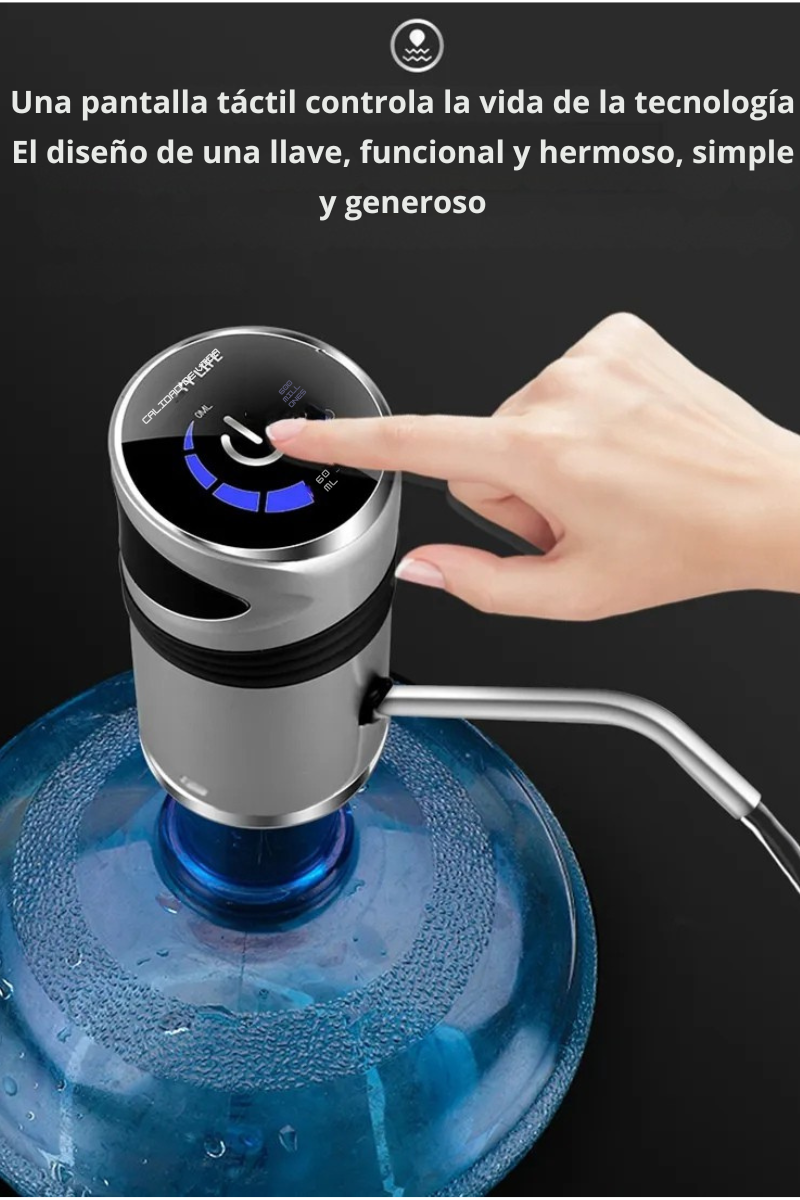 Dispensador Agua Lujo Automático Botellón Recargable Táctil