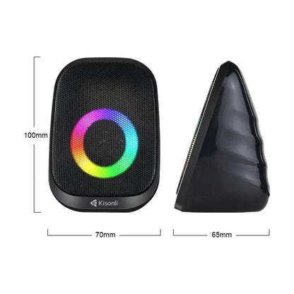 Parlante Para Pc Laptop Kisonli Rgb X7 Altavoz Gamer - Camva Store