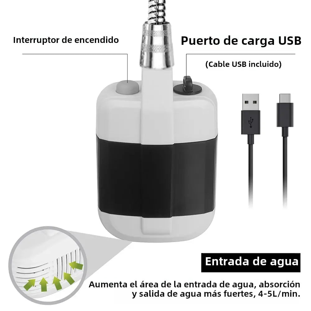 Regadera Portatil Recargable Emergencias Ducha Camping - Camva Store