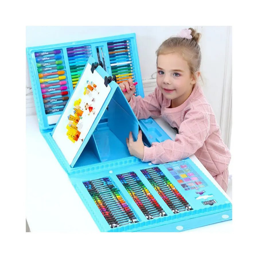 Set Kit Colores Juego Arte/Dibujo Creativo Infantil - 208 Pcs - Camva Store