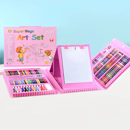 Set Kit Colores Juego Arte/Dibujo Creativo Infantil - 208 Pcs - Camva Store
