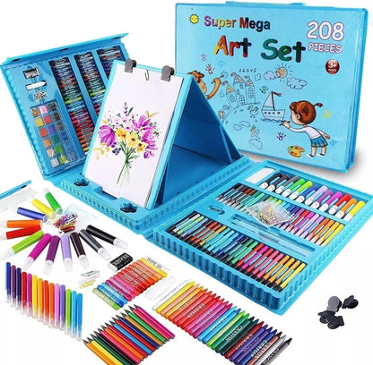Set Kit Colores Juego Arte/Dibujo Creativo Infantil - 208 Pcs - Camva Store