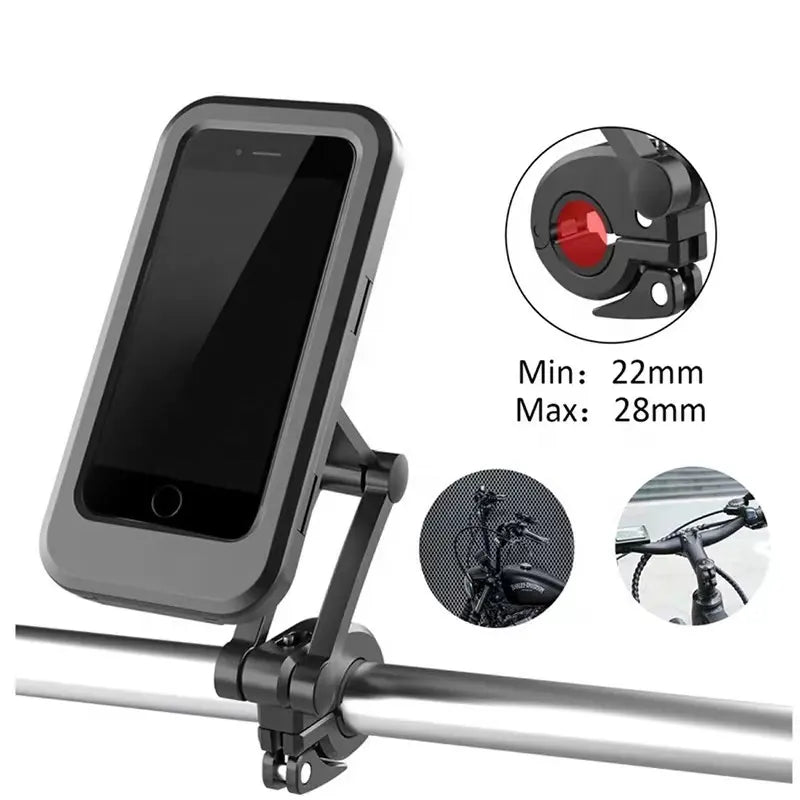 Soporte Impermeable para Teléfono Móvil para Motocicleta o Cicla – Seguridad y Comodidad para tus Rutas - Camva Store