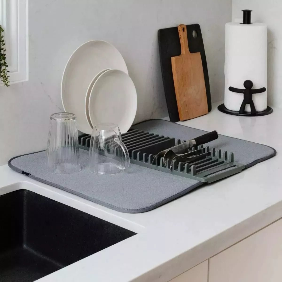 Tapete Secado Loza Soporte Platos Cubiertos Encimera Cocina - Camva Store